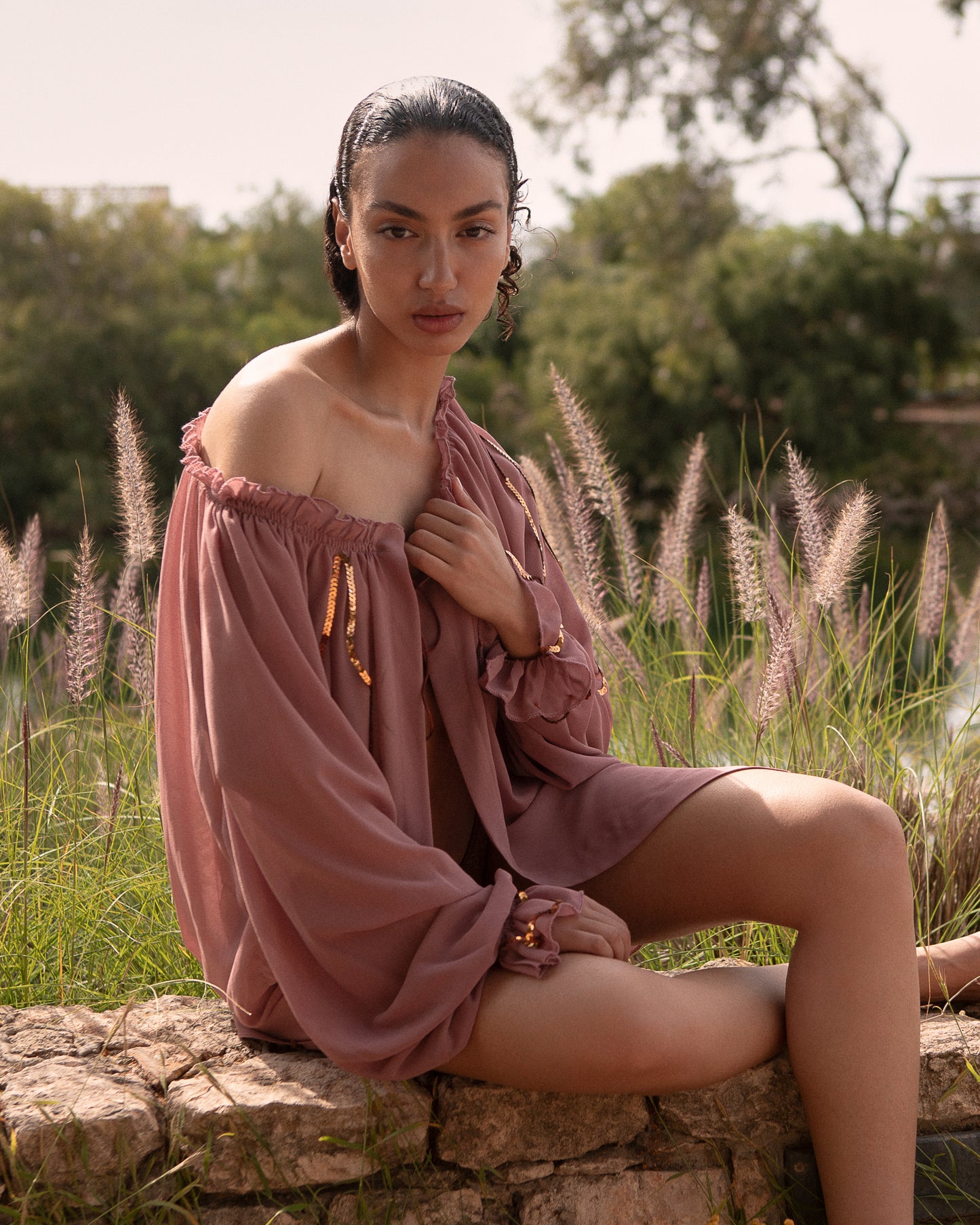 SCARLET BLOUSE | BURNT ROSE