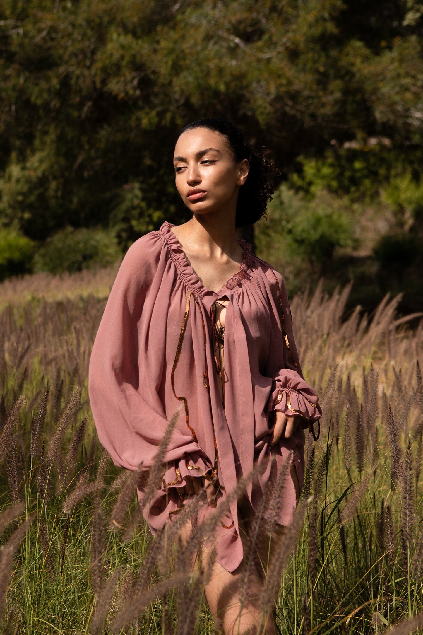 SCARLET BLOUSE | BURNT ROSE