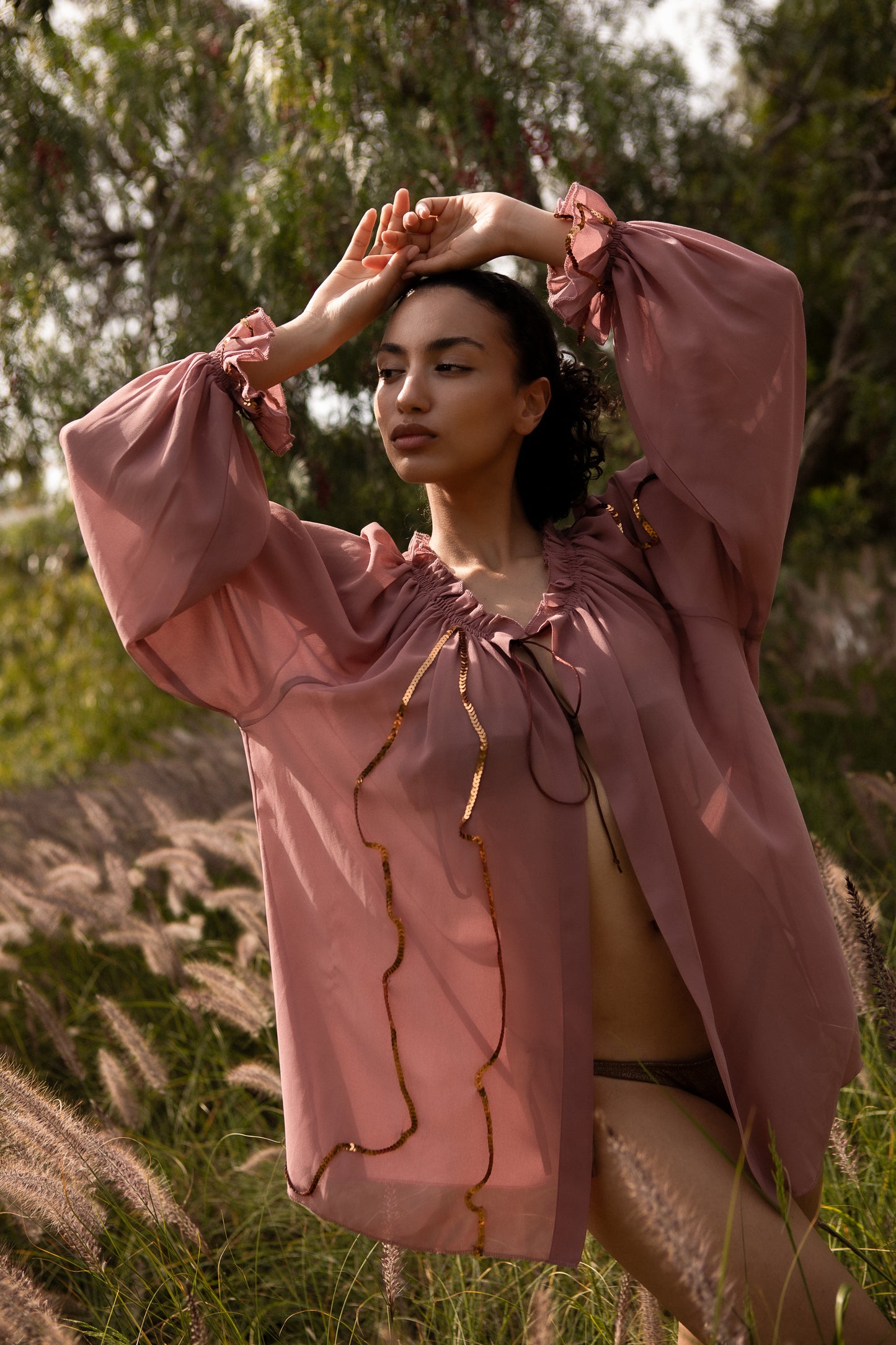 SCARLET BLOUSE | BURNT ROSE