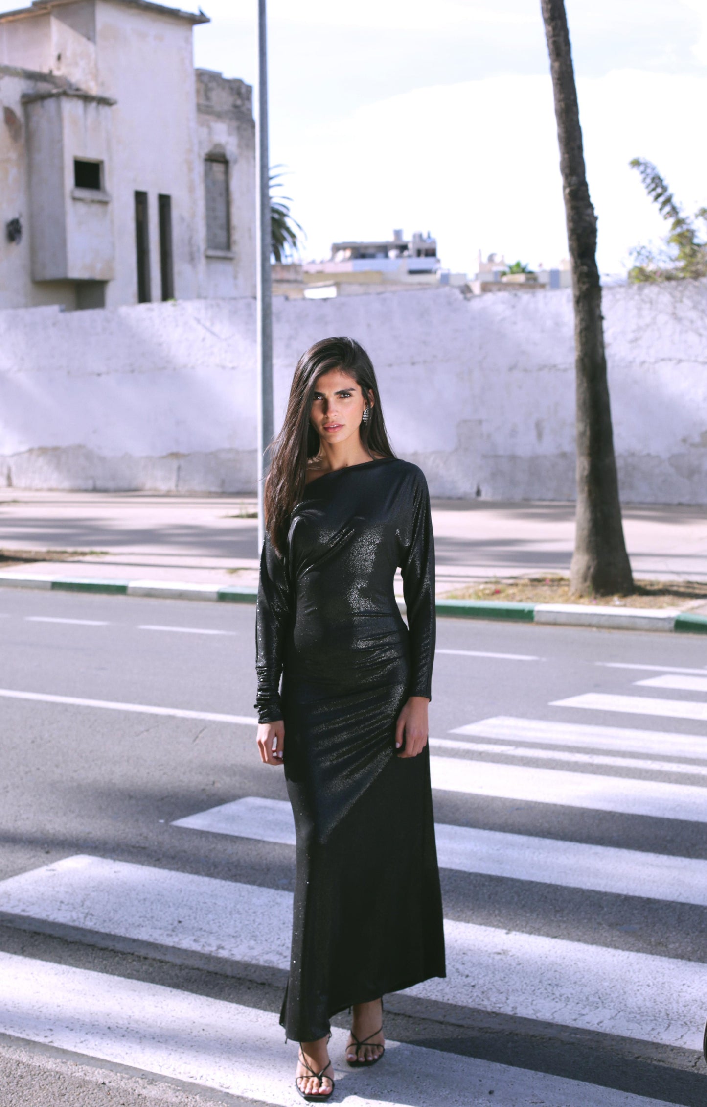 NORA DRESS | DARK SILVER