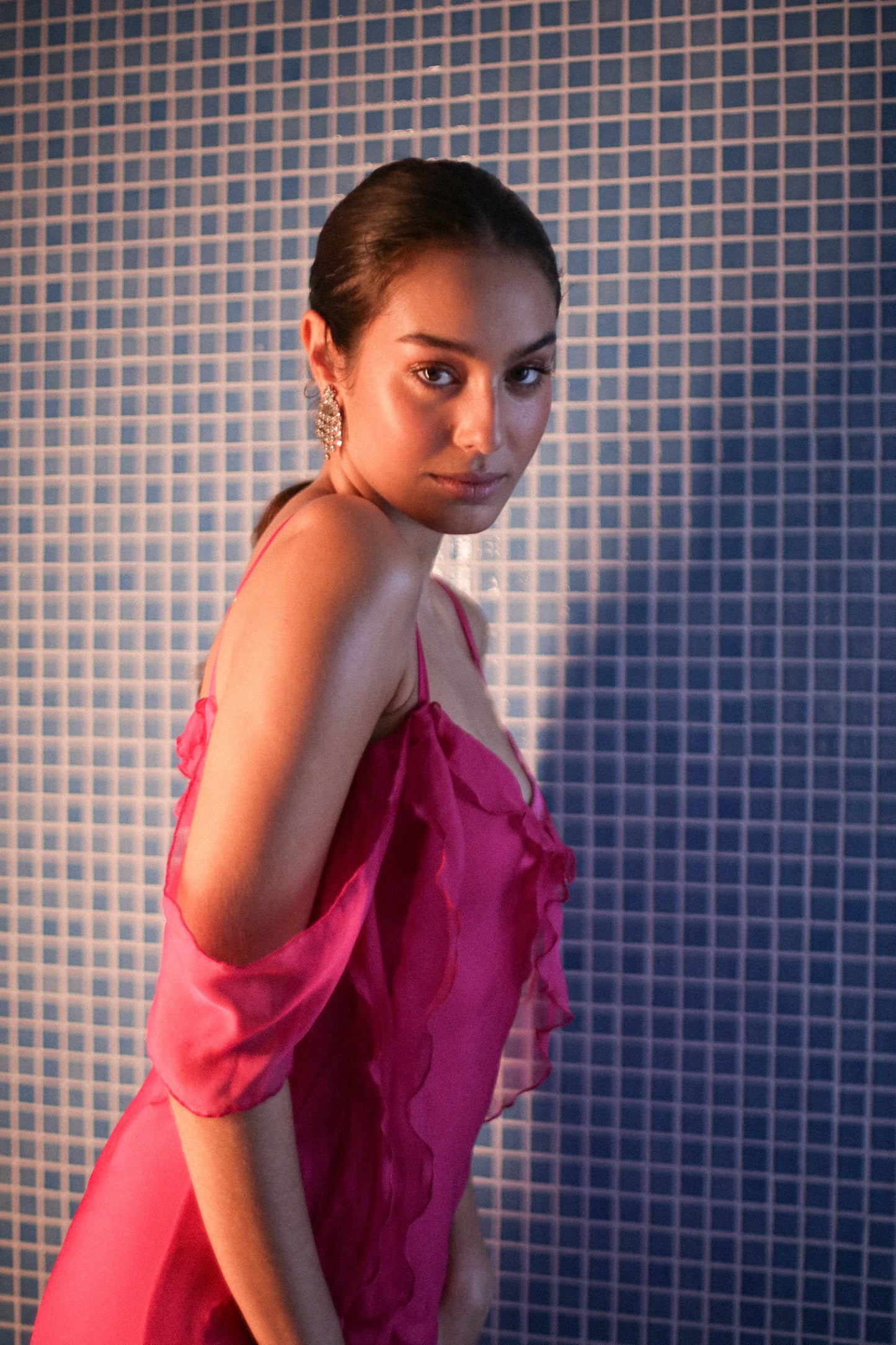 MONICA DRESS - FUSCHIA