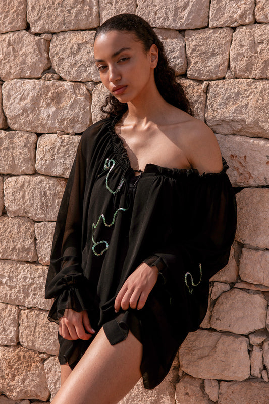 SCARLET BLOUSE | BLACK