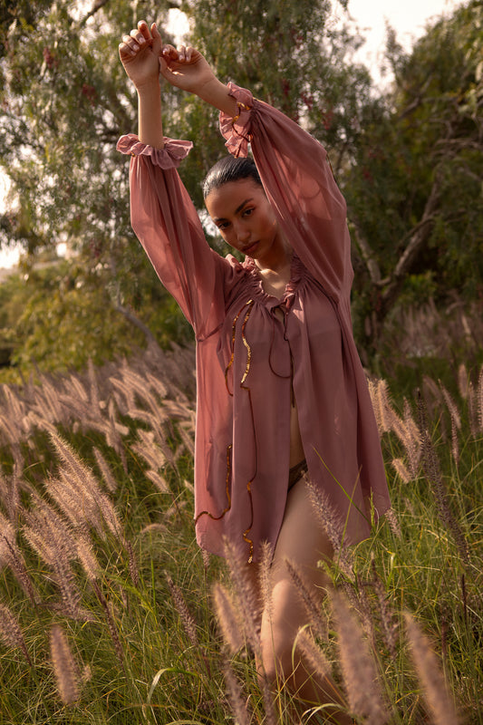 SCARLET BLOUSE | BURNT ROSE
